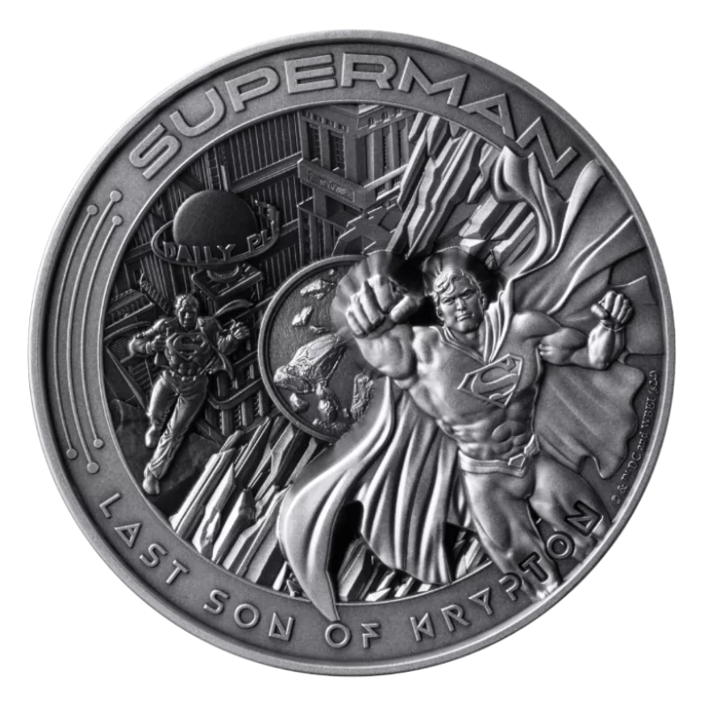 DC Comics - Last Son of Krypton Superman Silver Coin Antiqued 10 Oz 2025