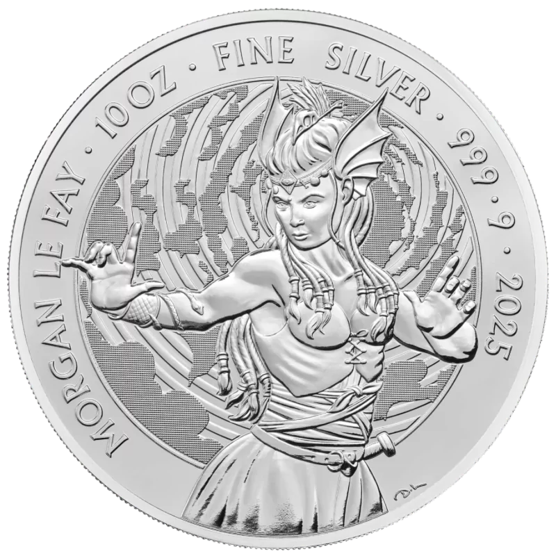 Myths & Legends King Arthur - Morgan Le Fay Silver Coin 10 Oz 2025