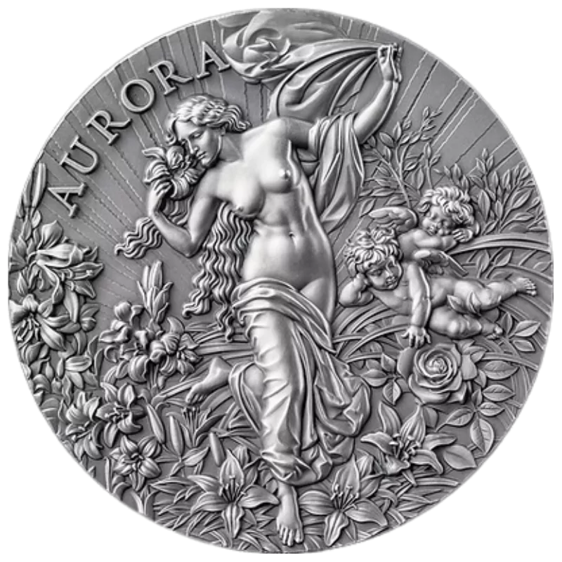 Celestial Beauty - Aurora Silver Coin Antiqued 2 Oz 2025