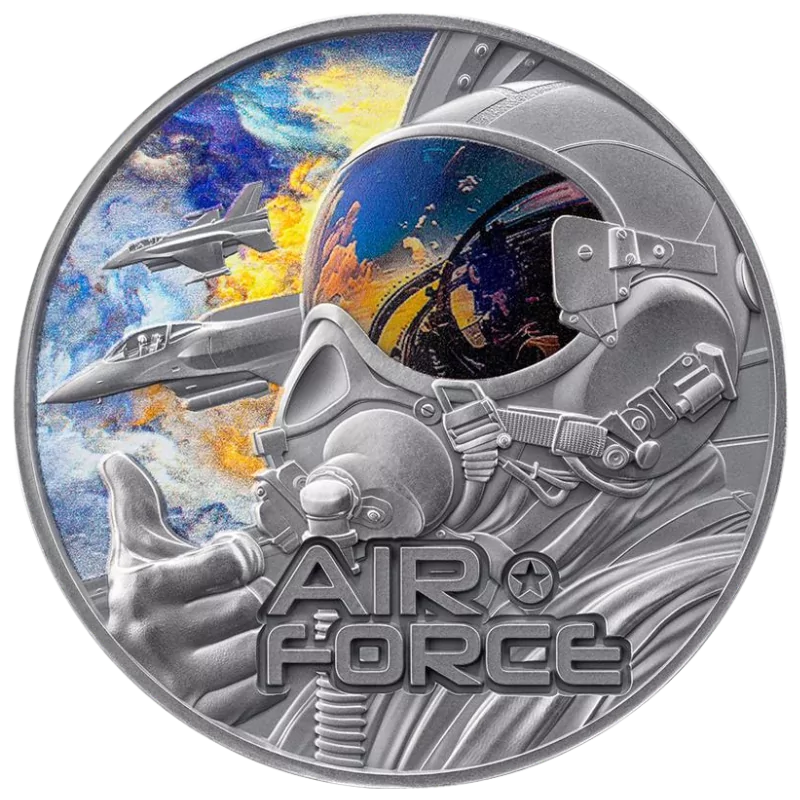 Guardians of Freedom - Air Force Silver Color Coin Antiqued 2 Oz 2025
