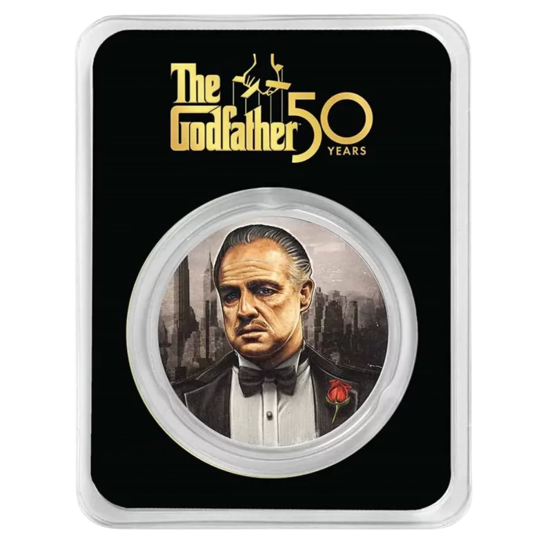 The Godfather 50th Anniversary Silver Color Coin 1 Oz 2022 (TEP packaging)