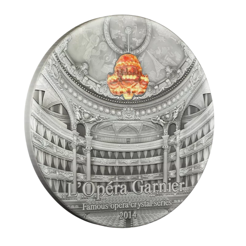 Famous Opera Crystal - L'Opéra Garnier Silver Coin Antiqued 2 Oz 2014