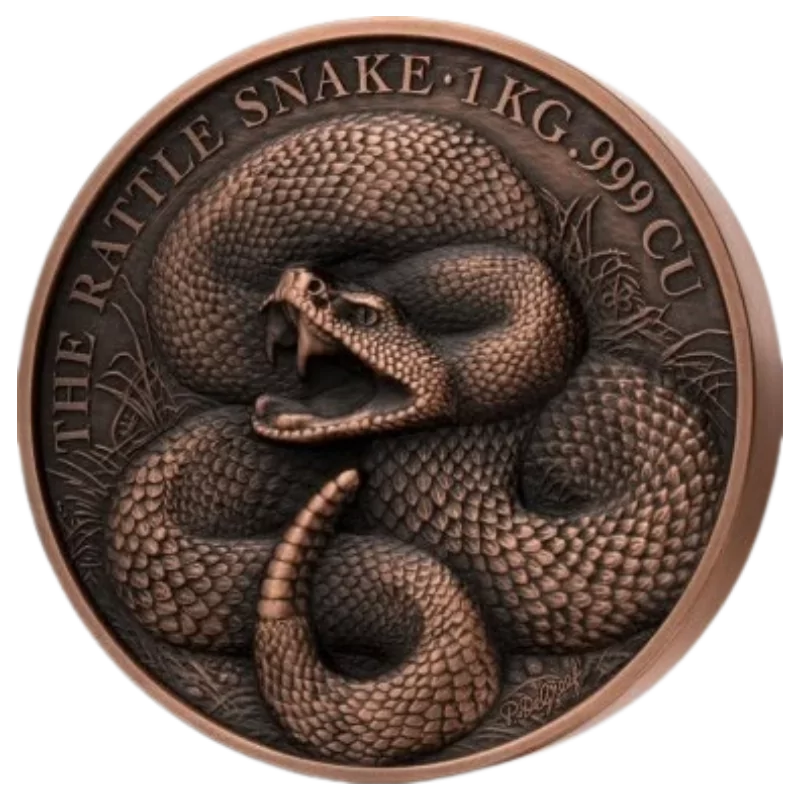 Giant Copper - The Rattle Snake Copper Coin 1 Kilo 2025