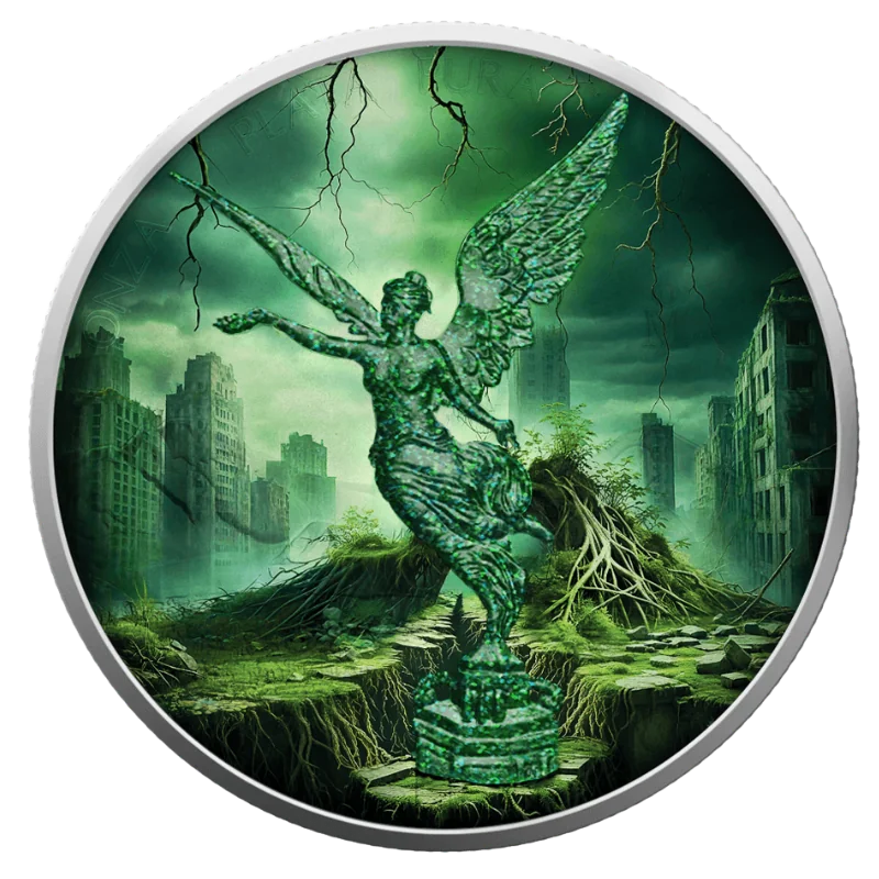 Libertad The Forces of Nature Earth Silver Color Coin Hologram 1 Oz 2024