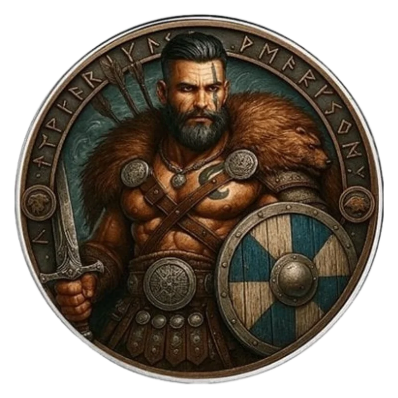 American Eagle - The Vikings - Thorin Steelheart Silver Color Coin 1 Oz 2025