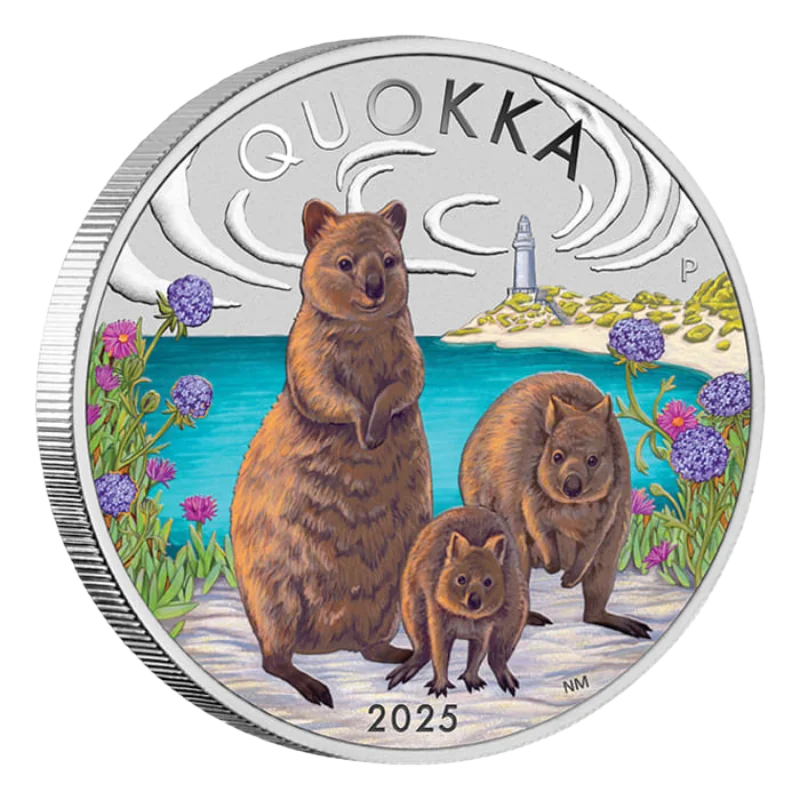 Australian Quokka Silver Color Coin Proof 1 Oz 2025