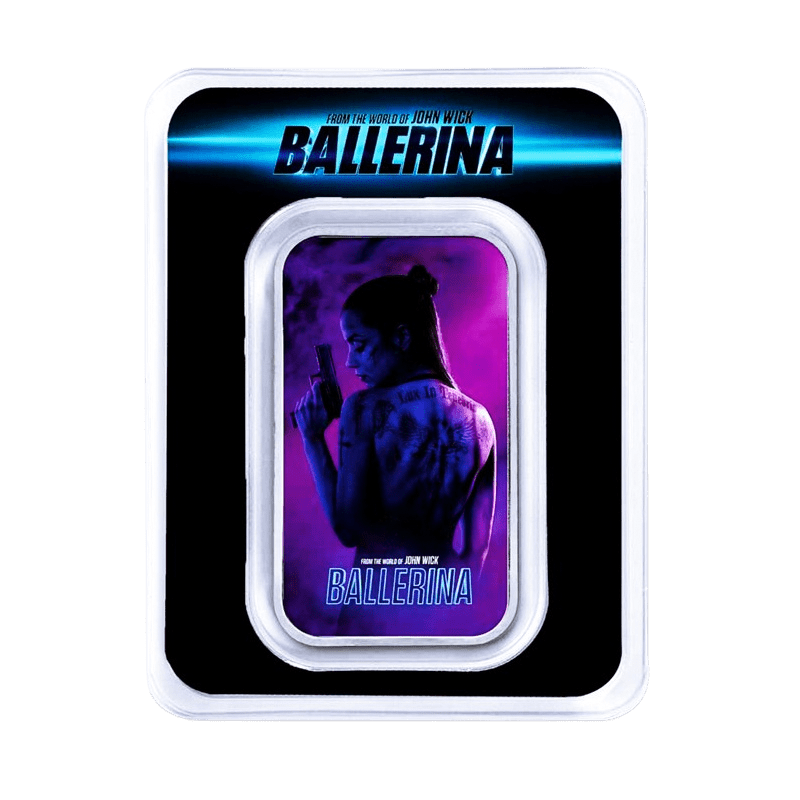John Wick® TATTOO BAR BALLERINA Silver Bar 1 Oz (TEP packaging)