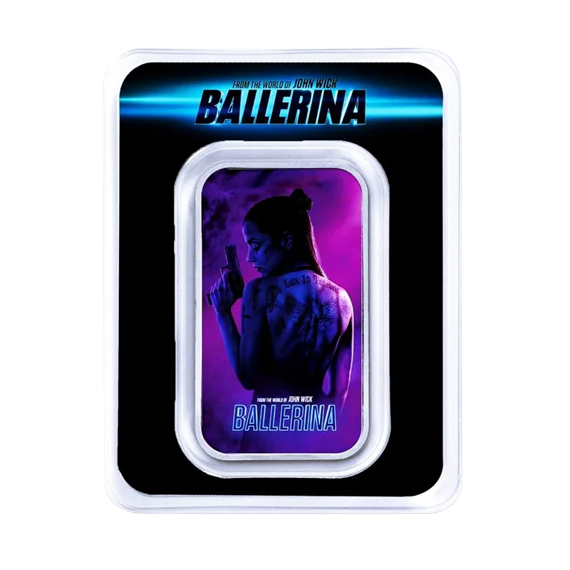 John Wick® TATTOO BAR BALLERINA Silver Bar 1 Oz (TEP packaging)