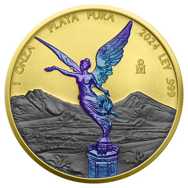 Libertad Silver Gilded Color Ruthenium Coin 1 Oz 2024