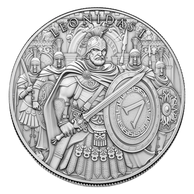 Legendary Warriors - Leonidas Silver Coin 1 Oz