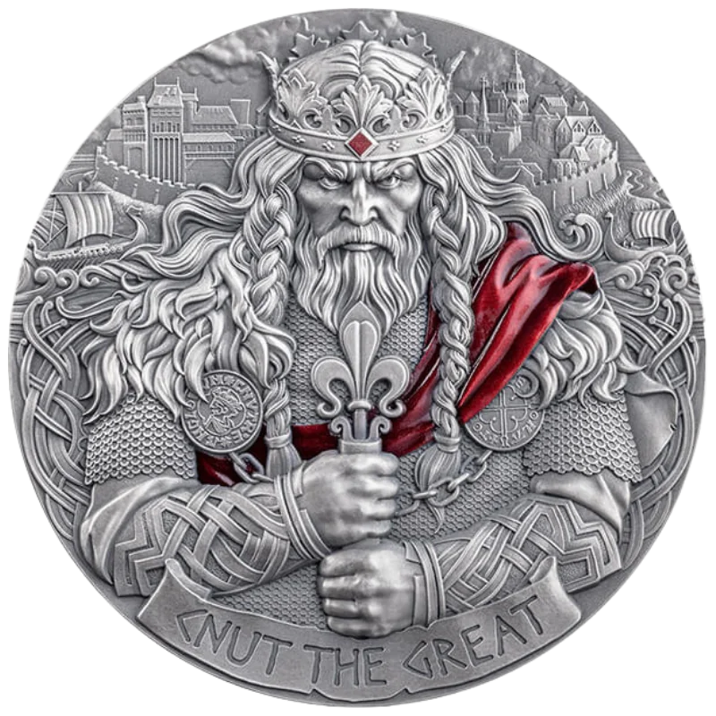 Way To Valhalla - King Cnut the Great Silver Coin 2 Oz 2025