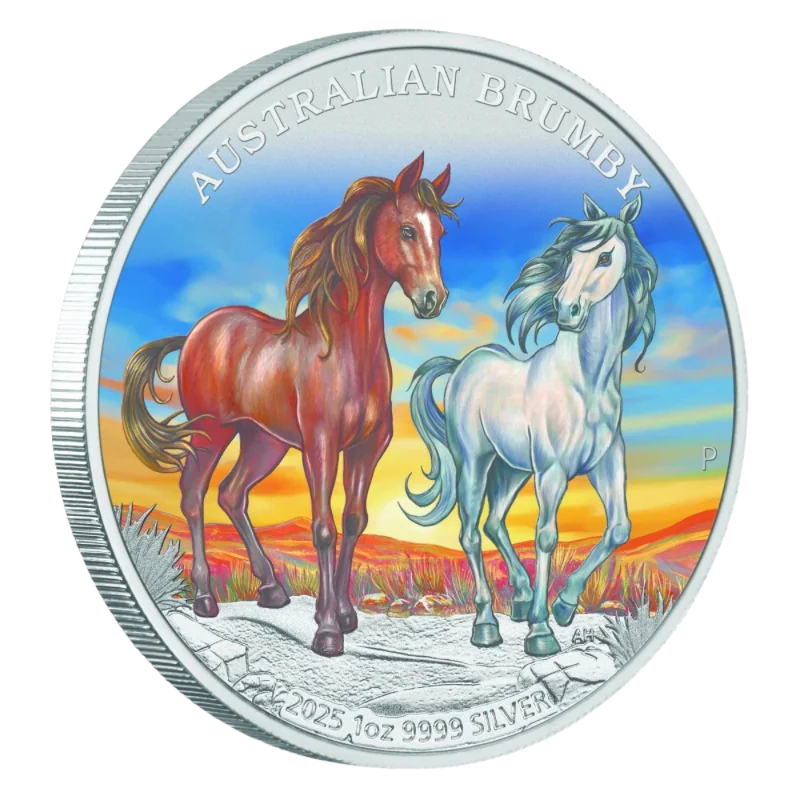 Australian Brumby Silver Color Coin 1 Oz 2025