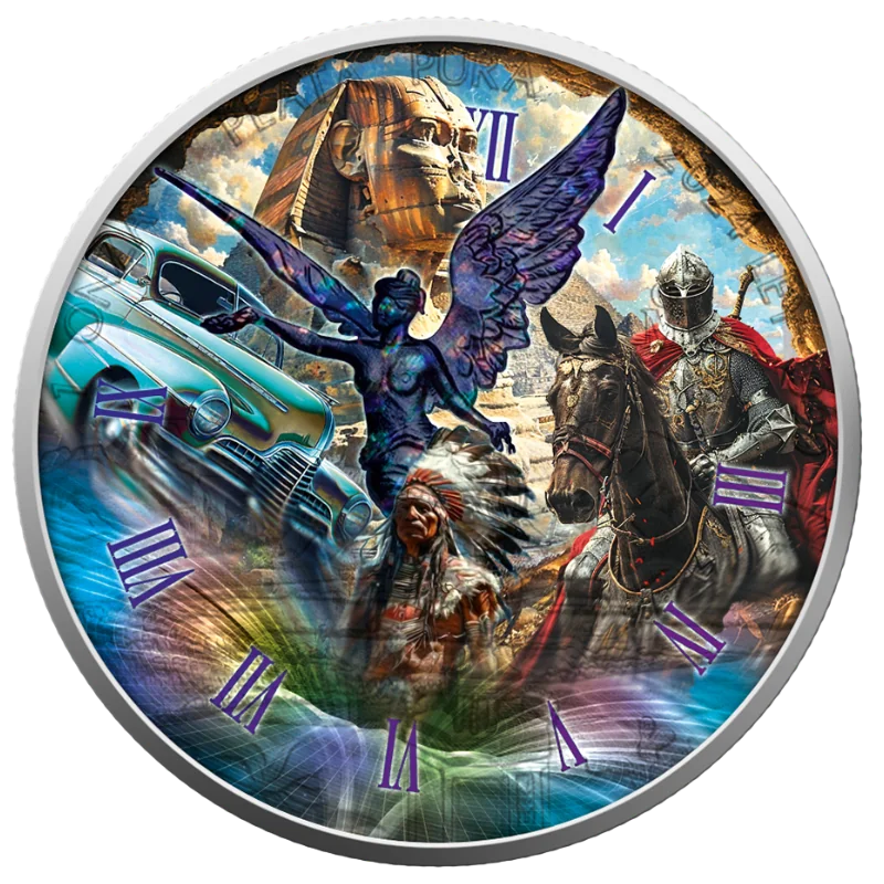 Libertad Time Travel Past Silver Color Coin 1 Oz 2024