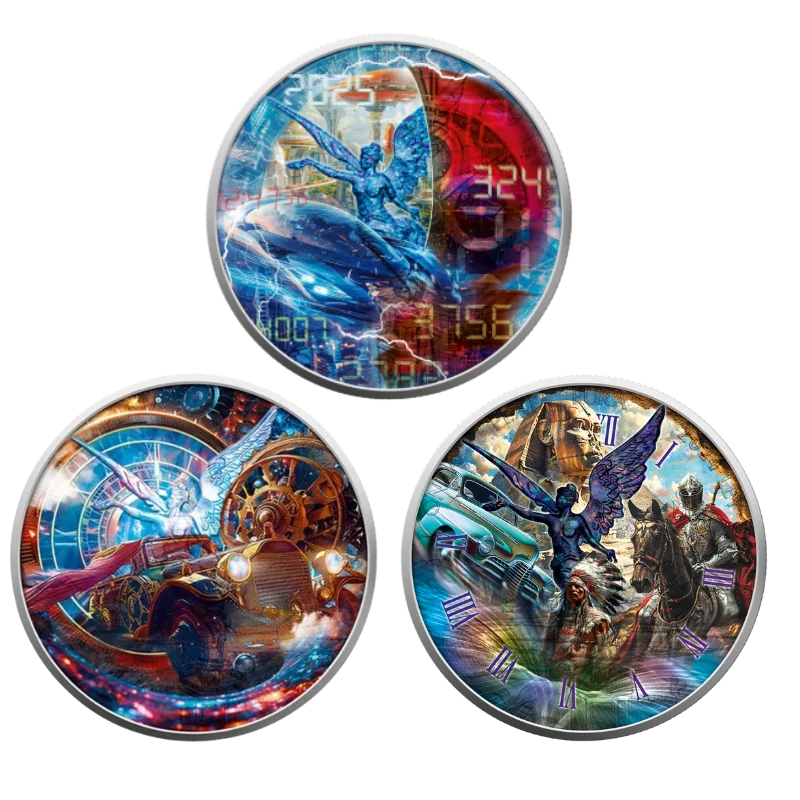 Libertad Time Travel Silver Color Coin Set 3 x 1 Oz 2024