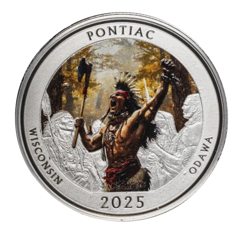 Native America The Beautiful - Wisconsin Silver Color Coin 1 Oz 2025