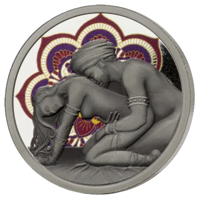 The Art of Kamasutra - REVERSE EMBRACE Silver Coin 1/2 Oz 2024