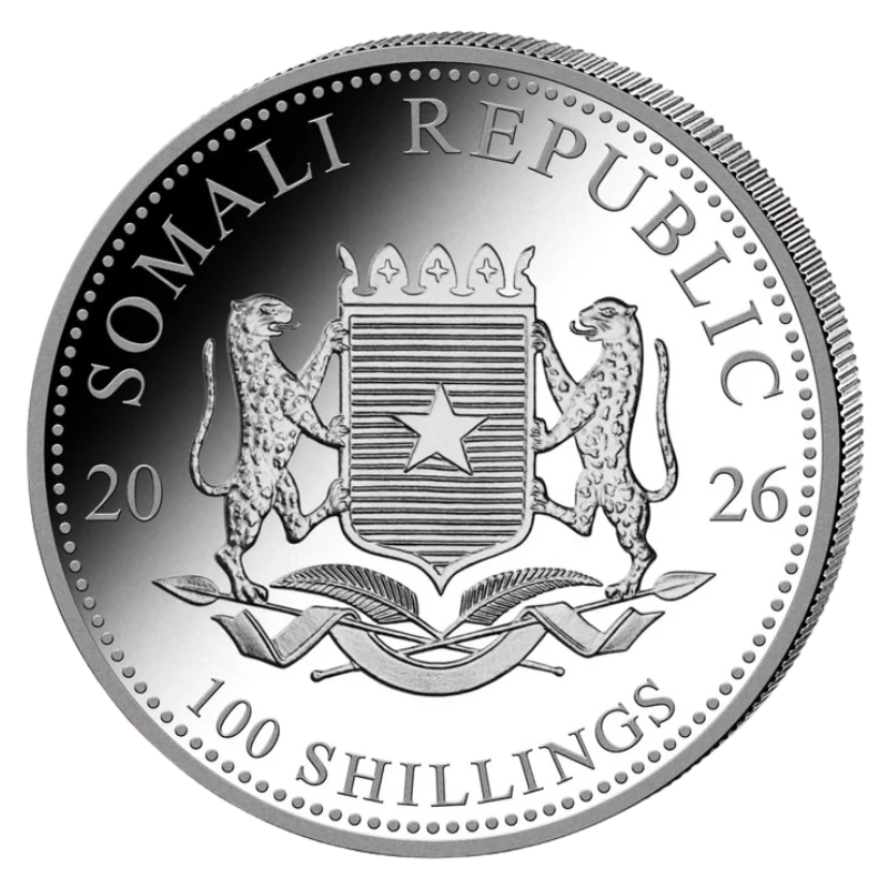 African Wildlife Elephant Silver Coin 1 Oz BU 2026