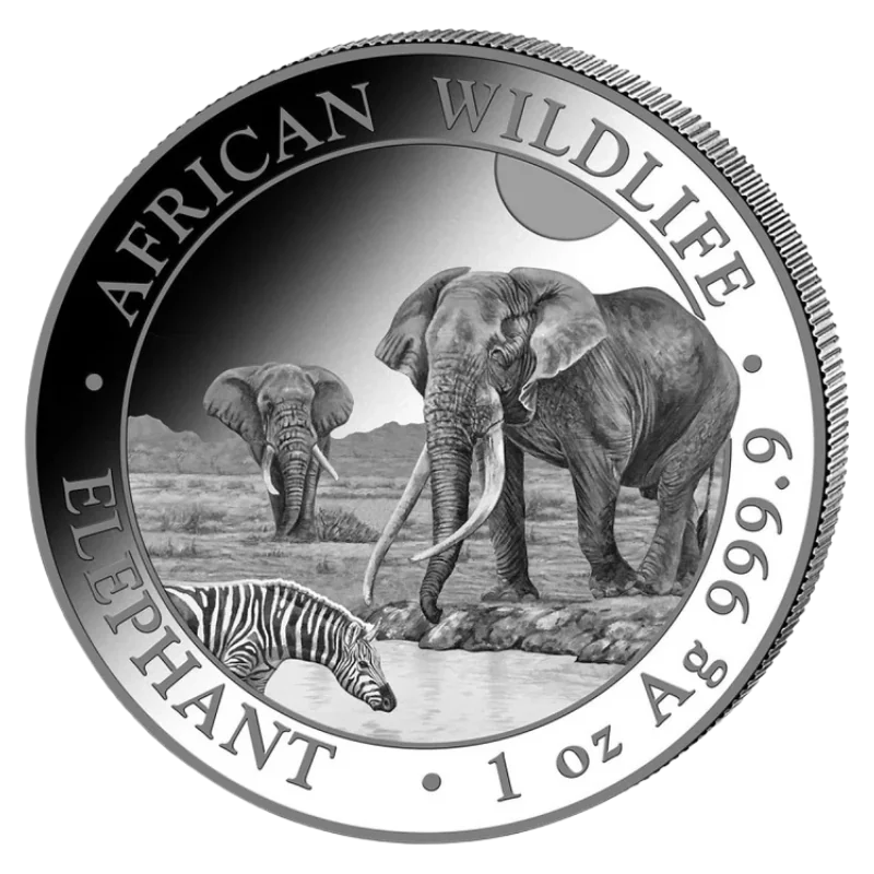 African Wildlife Elephant Silver Coin 1 Oz BU 2026