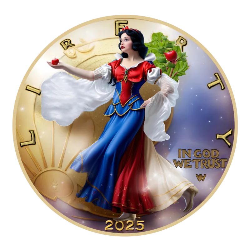 Liberty Tales - Snow White Silver Color Coin 1 Oz 2025