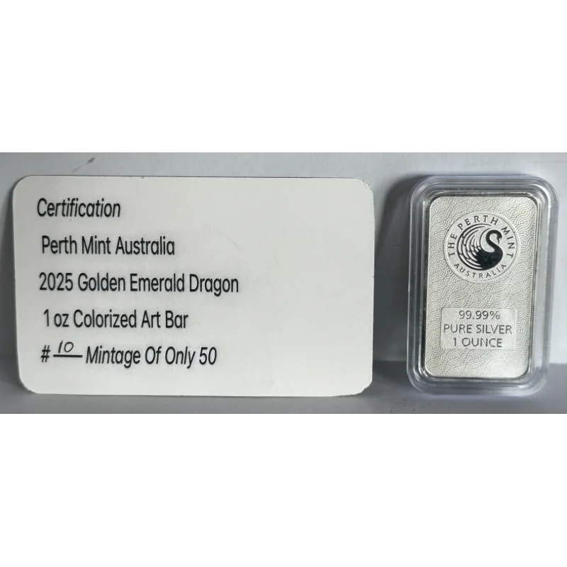 Australian Lunar – Year Of The Dragon Silver Gilded Bar 1 Oz