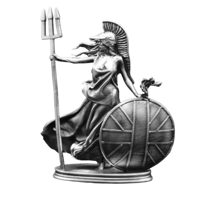 Britannia Silver Cast Statue 3 Oz Antiqued