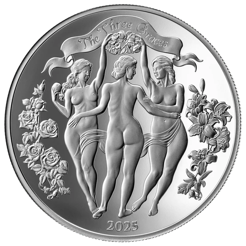 Celestial Beauty - The Three Graces Silver Coin 1 Oz 2025