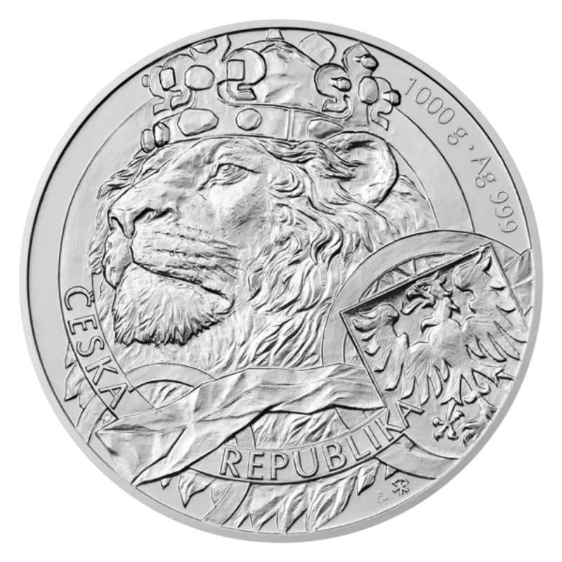 Czech Lion Silver Coin 1 Kilo BU 2025