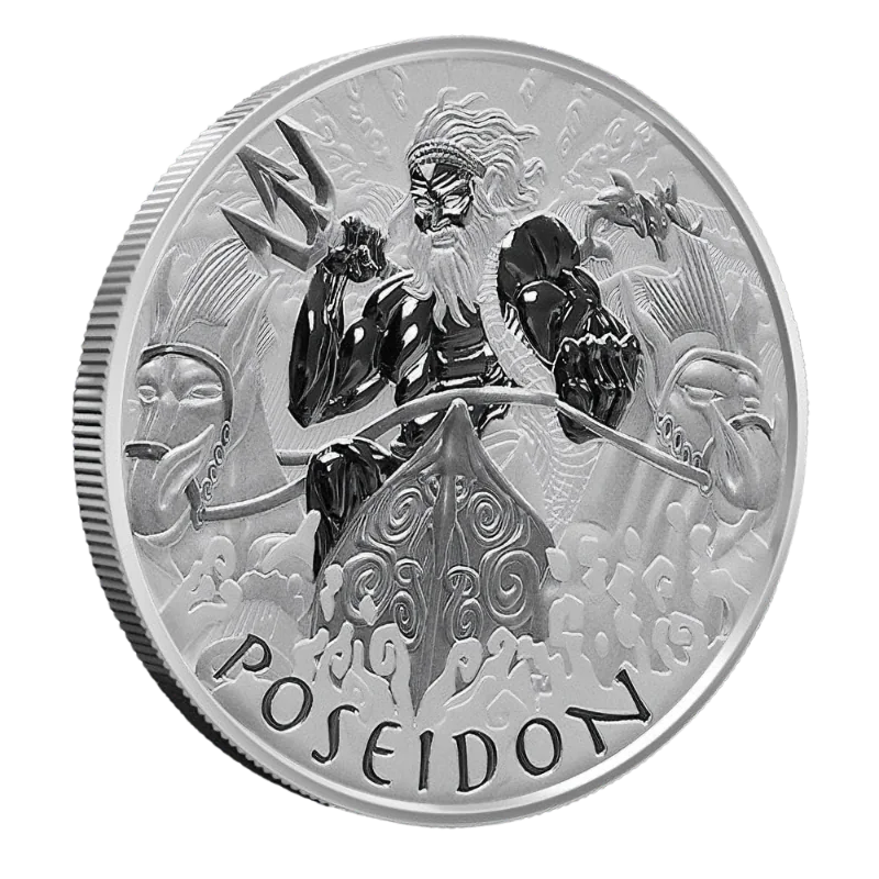 Gods of Olympus - Poseidon Silver Coin 1 Oz 2021