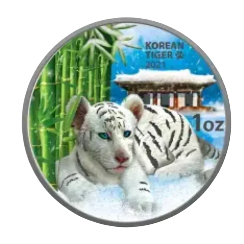 Korean Tiger Silver Color Coin 1 Oz 2021