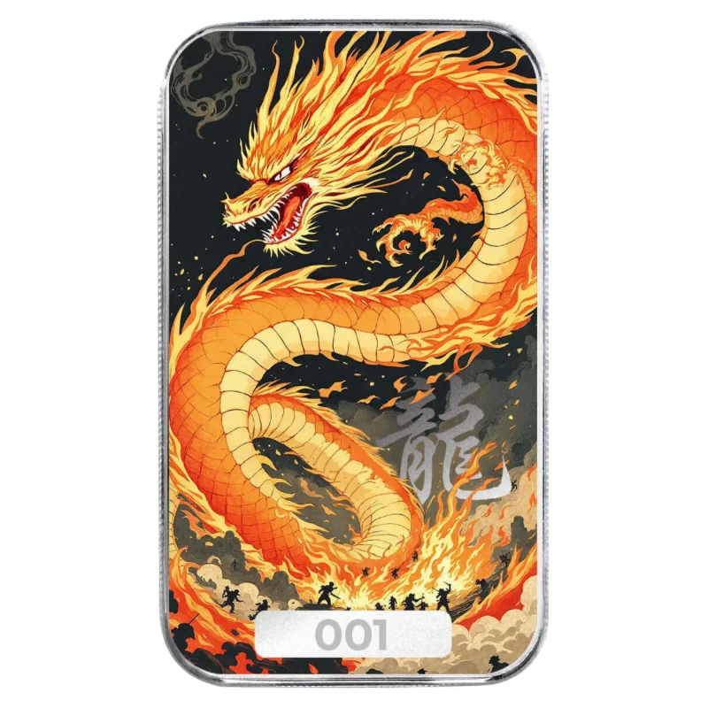 Lucky Dragon Huoyan Silver Color Bar 1 Oz 2025