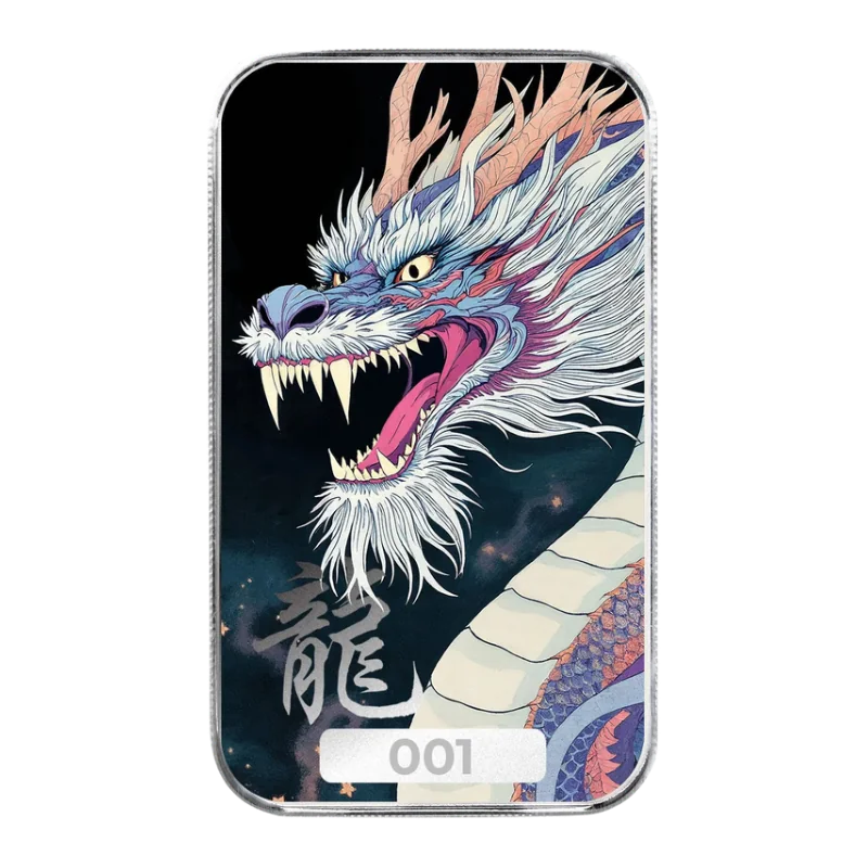 Lucky Dragon Jing Silver Color Bar 1 Oz 2025