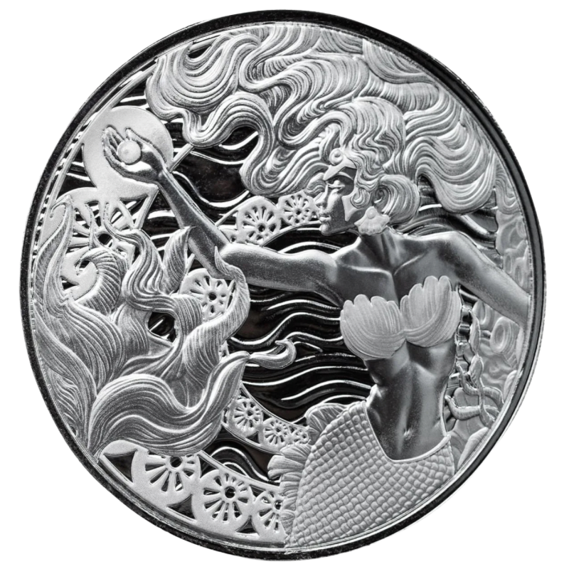 Mermaid & Pearl Silver Coin Proof-like 1 Oz 2025