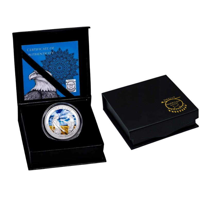 Native America The Beautiful – New York Silver Color Coin 1 Oz 2024