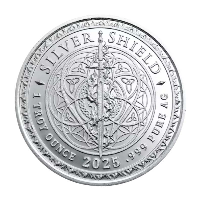 Nikola Tesla US – Shield Tesla Coil Silver Coin BU 1 Oz 2025