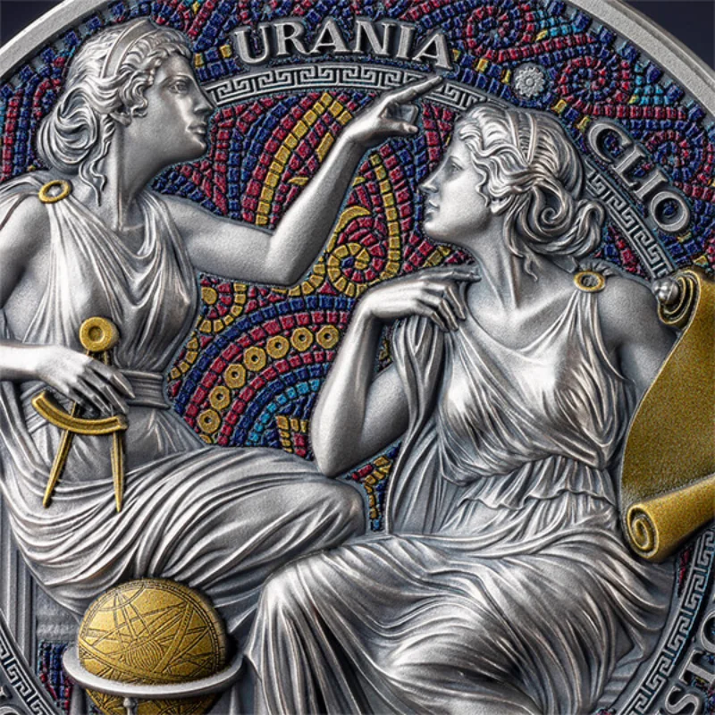 Nine Muses – Clio & Urania Silver Coin 2 Oz 2026