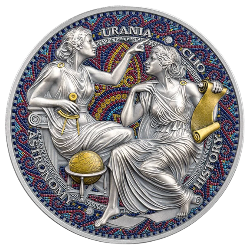 Nine Muses – Clio & Urania Silver Coin 2 Oz 2026