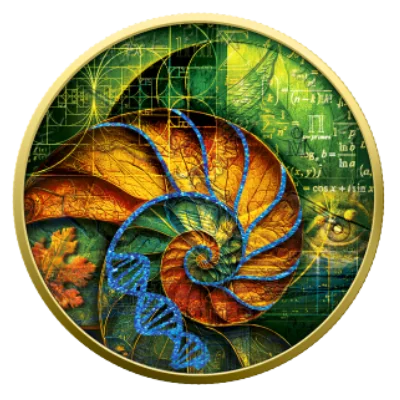 Libertad Metaphysical - The Hidden Code Silver Gilded Color Coin Hologram 1 Oz 2024