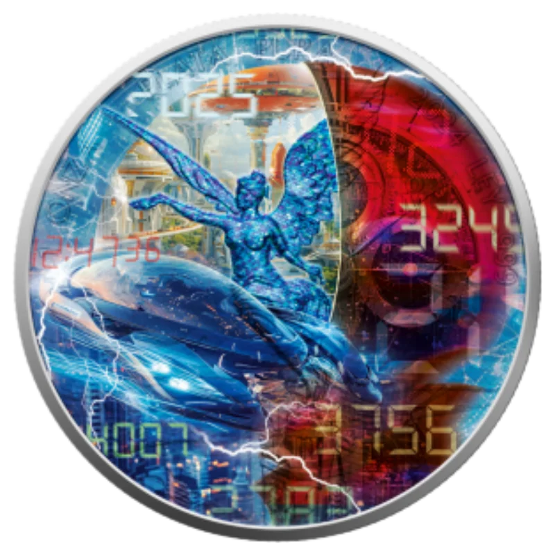 Libertad Time Travel Future Silver Color Coin 1 Oz 2024