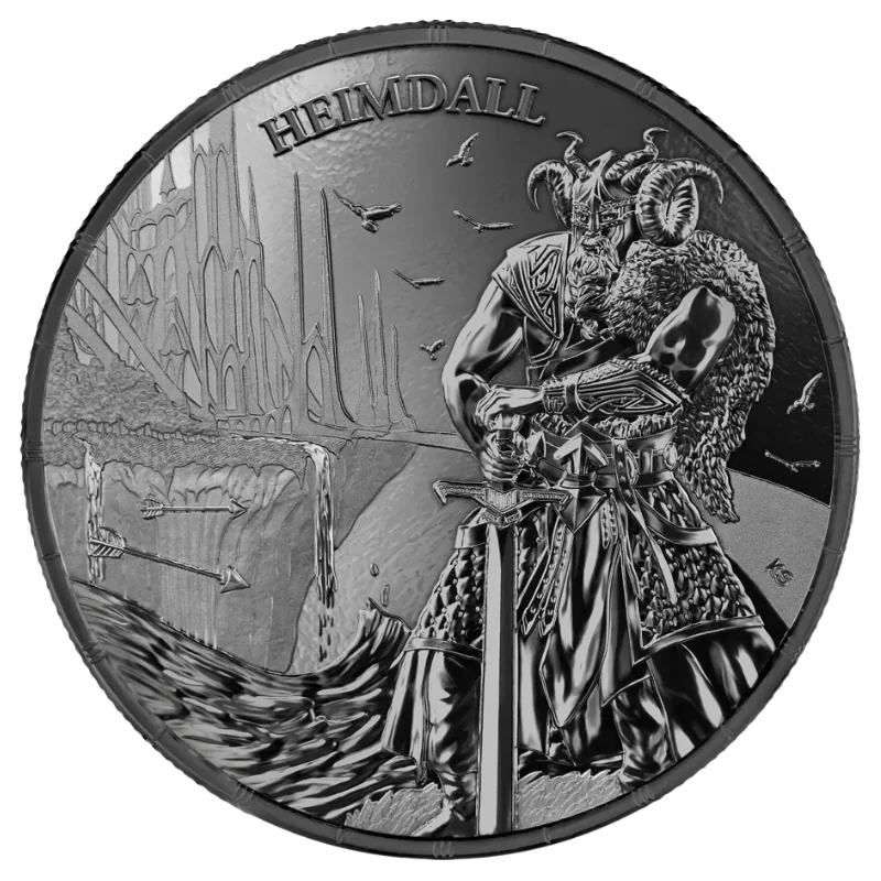 Ragnarok – Heimdall Black Silver Coin 1 Oz 2025