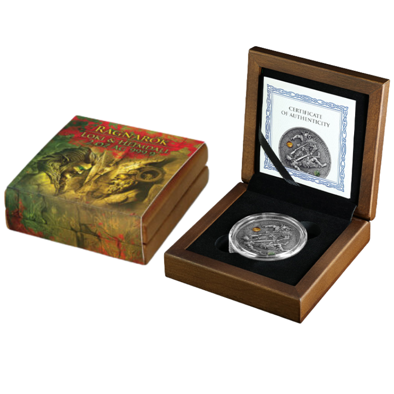 Ragnarok – Loki & Heimdall Ultra High Relief Silver Coin 2 Oz 2025