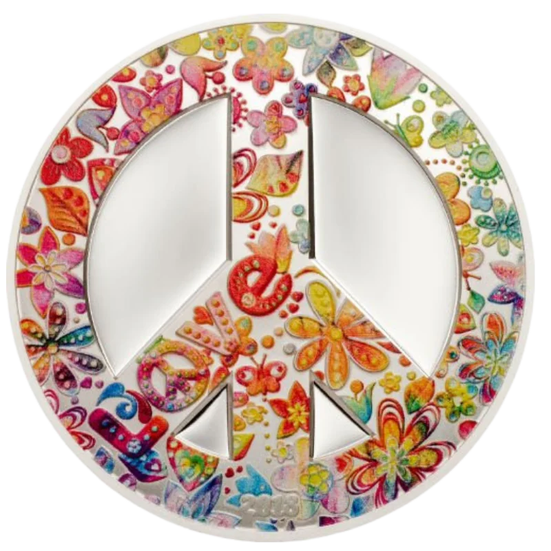 Summer of Love Silver Color Coin Proof 1 Oz 2018