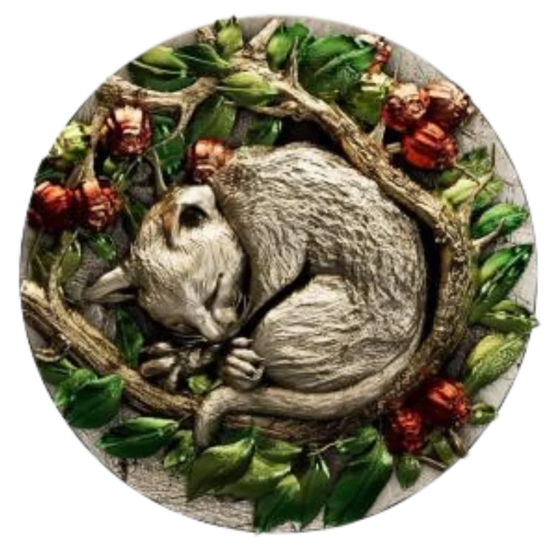 Urban Comforts - Civet Coffee Silver Gilded Color Coin Antiqued 2 Oz 2025