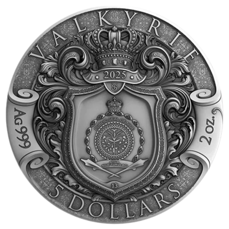 Woman Warriors – Valkyrie Silver Coin Antiqued 2 Oz 2025