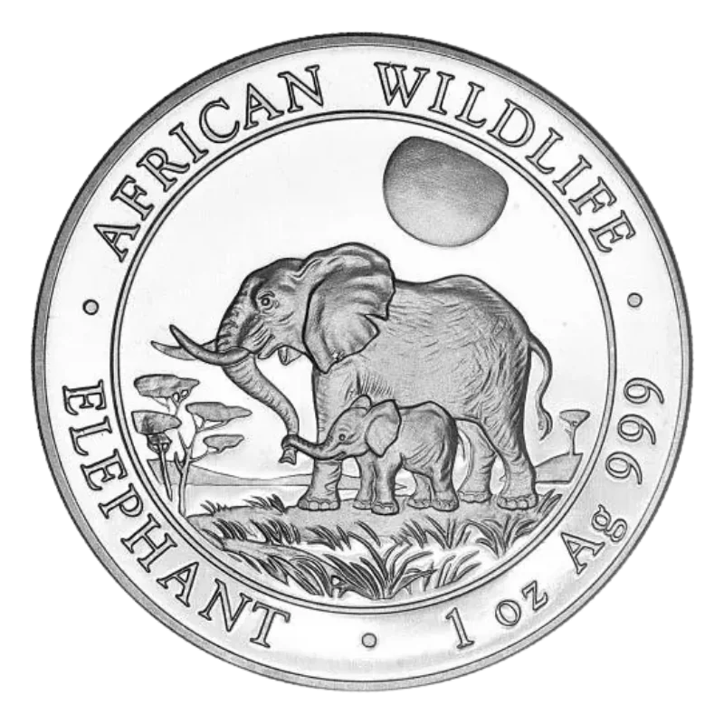African Wildlife Elephant Silver Coin 1 Oz 2011