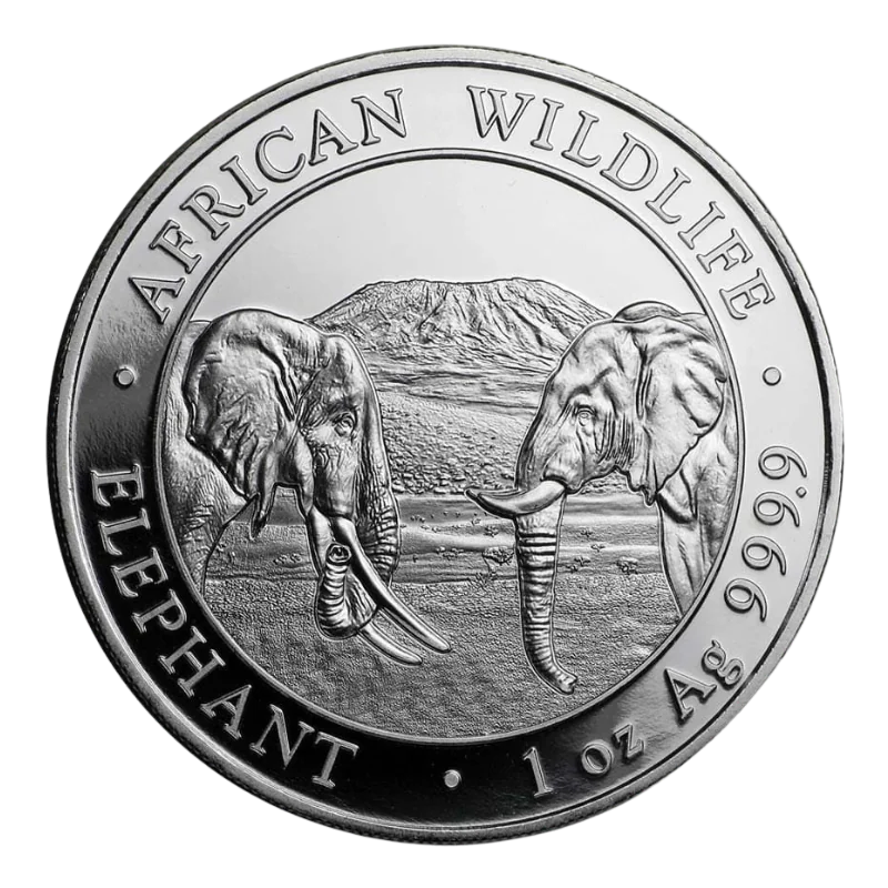 African Wildlife Elephant Silver Coin 1 Oz 2020