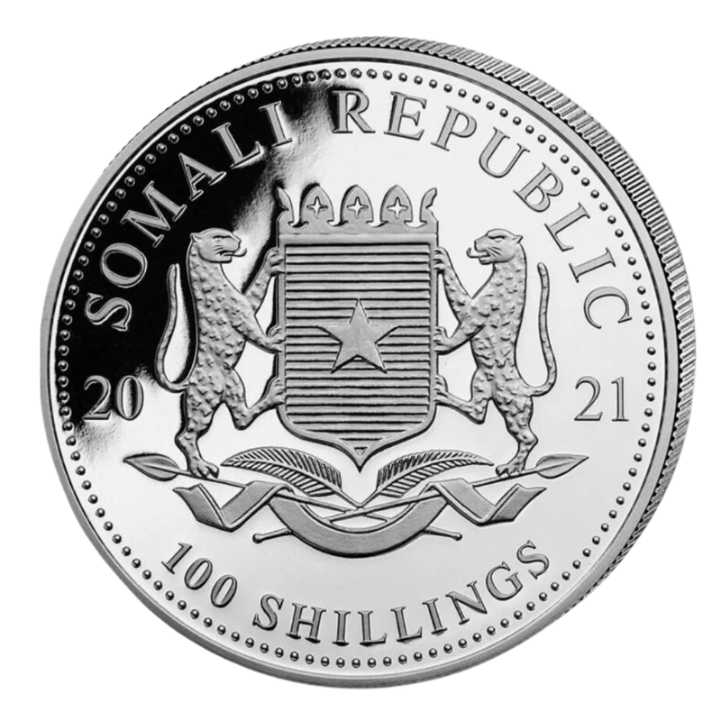 African Wildlife Elephant Silver Coin 1 Oz 2021