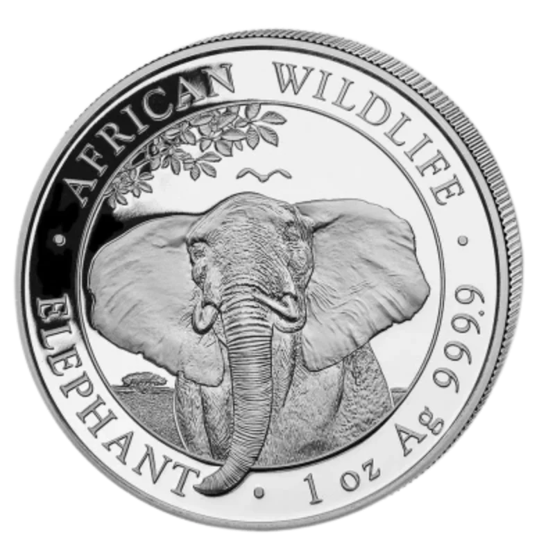 African Wildlife Elephant Silver Coin 1 Oz 2021