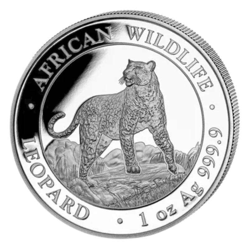 African Wildlife Leopard Silver Coin 1 Oz 2022
