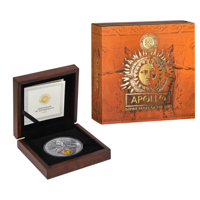 Divine Faces Of The Sun - Apollo Silver Coin 3 Oz 2025 - Bullion Club