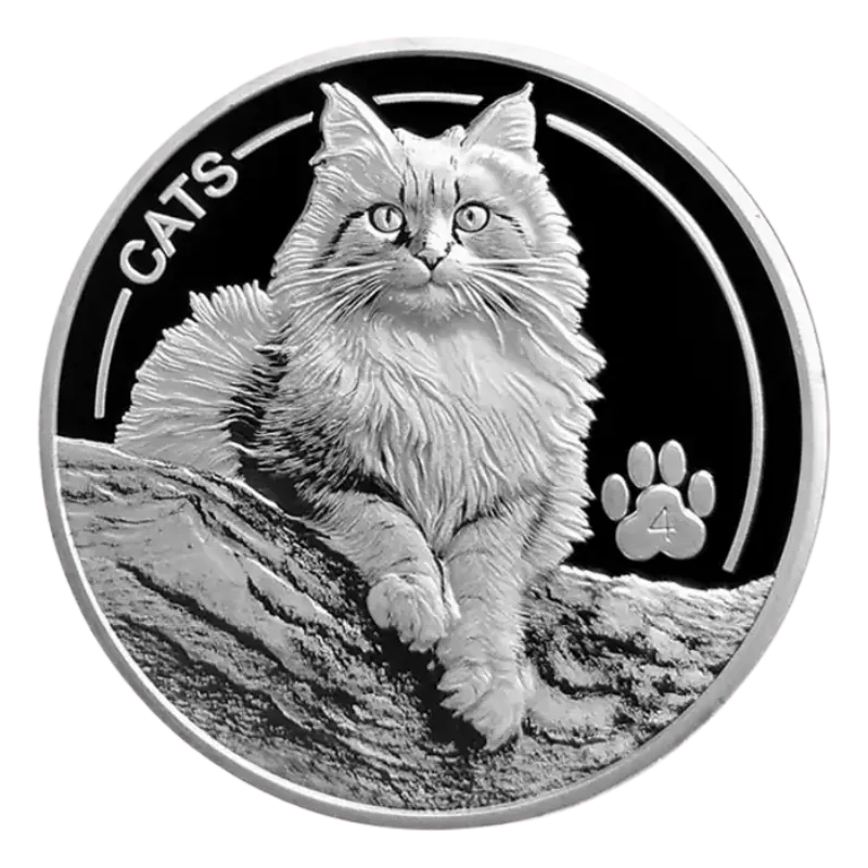 Fiji Cats Silver Coin Proof Like 1 Oz 2025